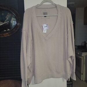 NWT AMERICAN EAGLE WAFFLE OVERSIZED PULLOVER
